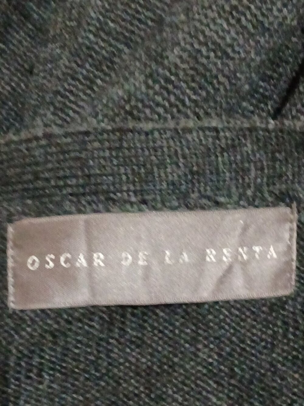 Vintage Oscar de la Renta Women's Gray Knit Cardigan Sweater Sz XL - Picture 7 of 10